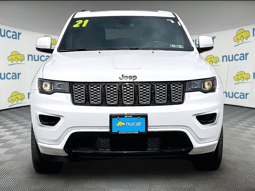 Used 2021 Bright White Clearcoat Jeep Laredo X image 2