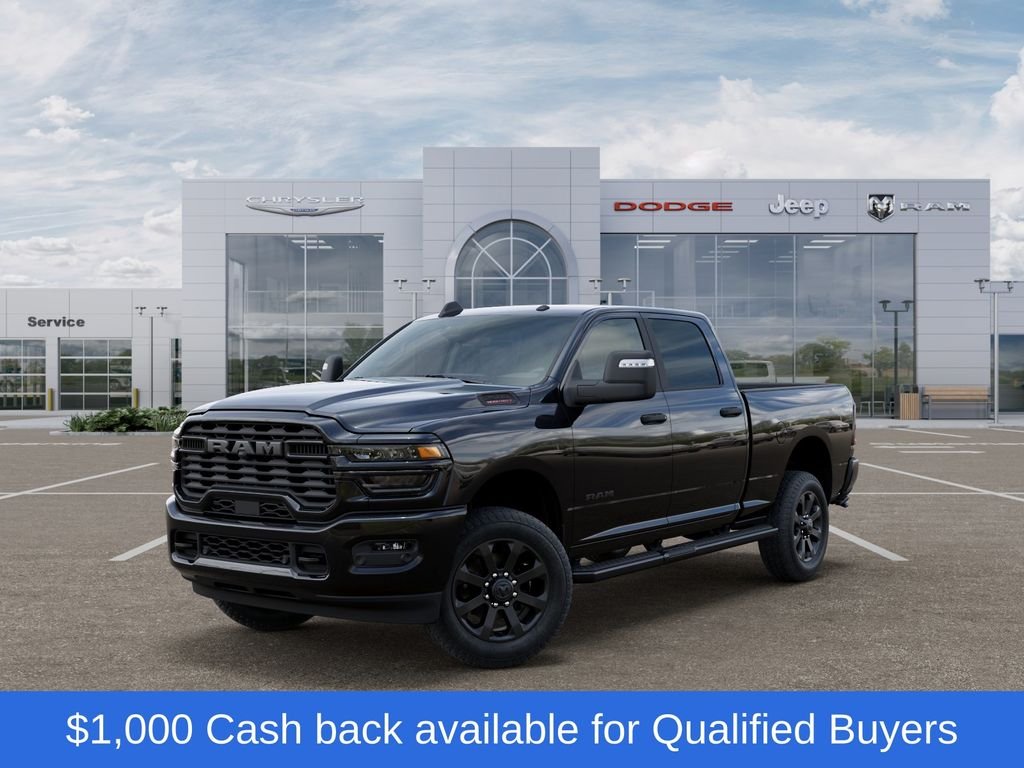 New 2026 Diamond Black Crystal Pearl-Coat Exterior Paint RAM Big Horn image 1