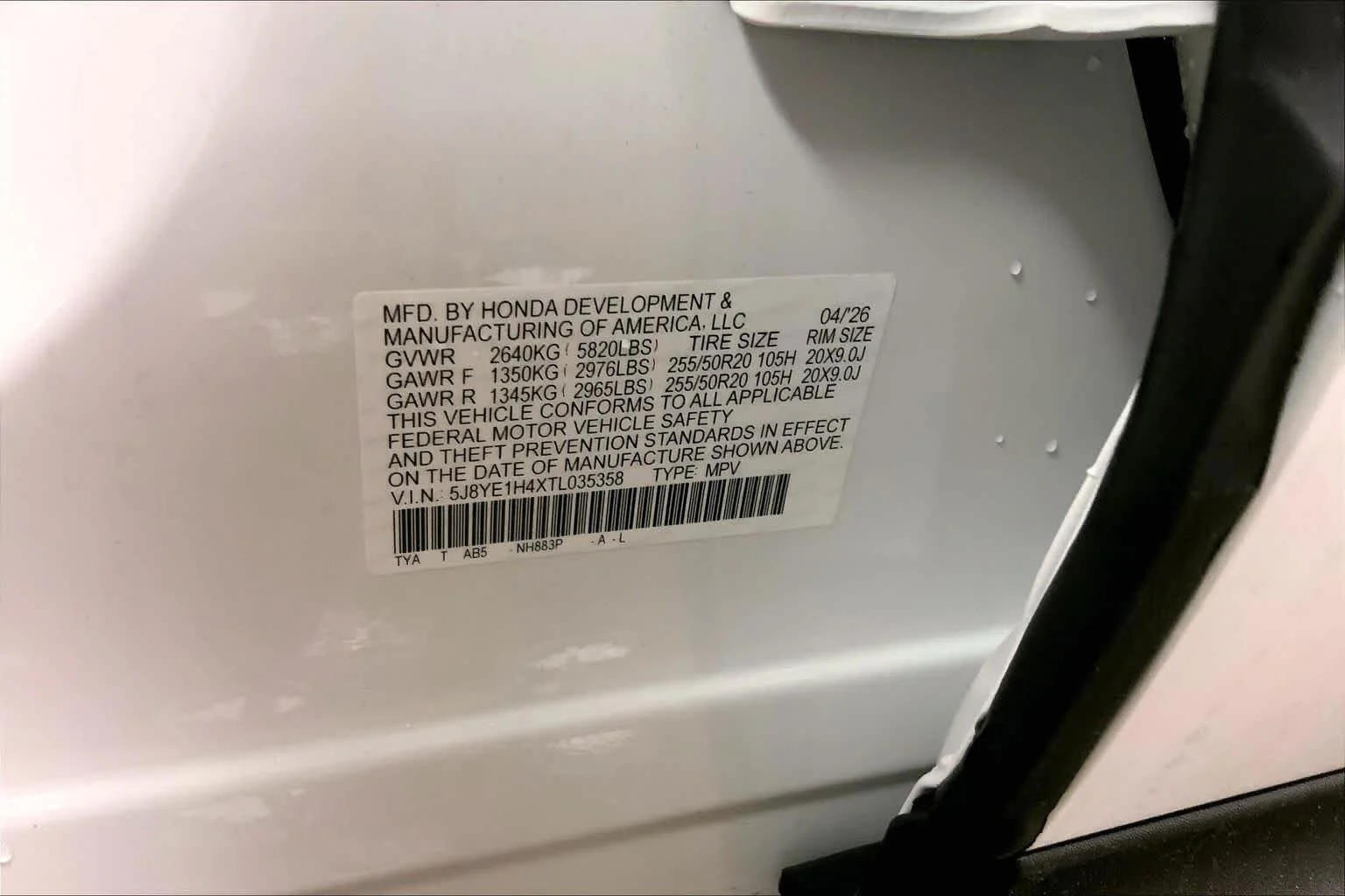 New 2026 Platinum White Pearl Acura With Technology Package image 13