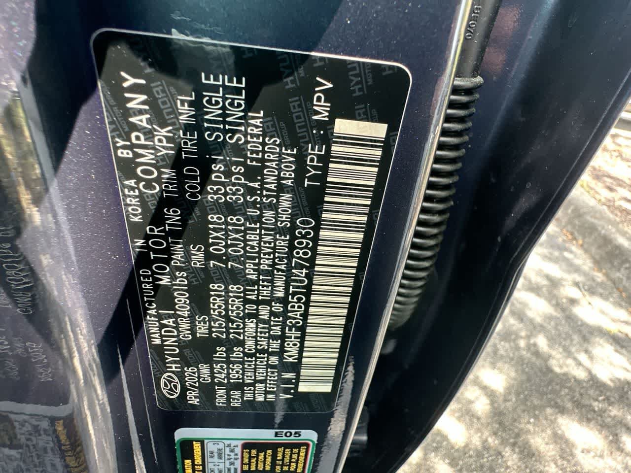 New 2026 Denim Blue Pearl Hyundai SEL Sport FWD image 29
