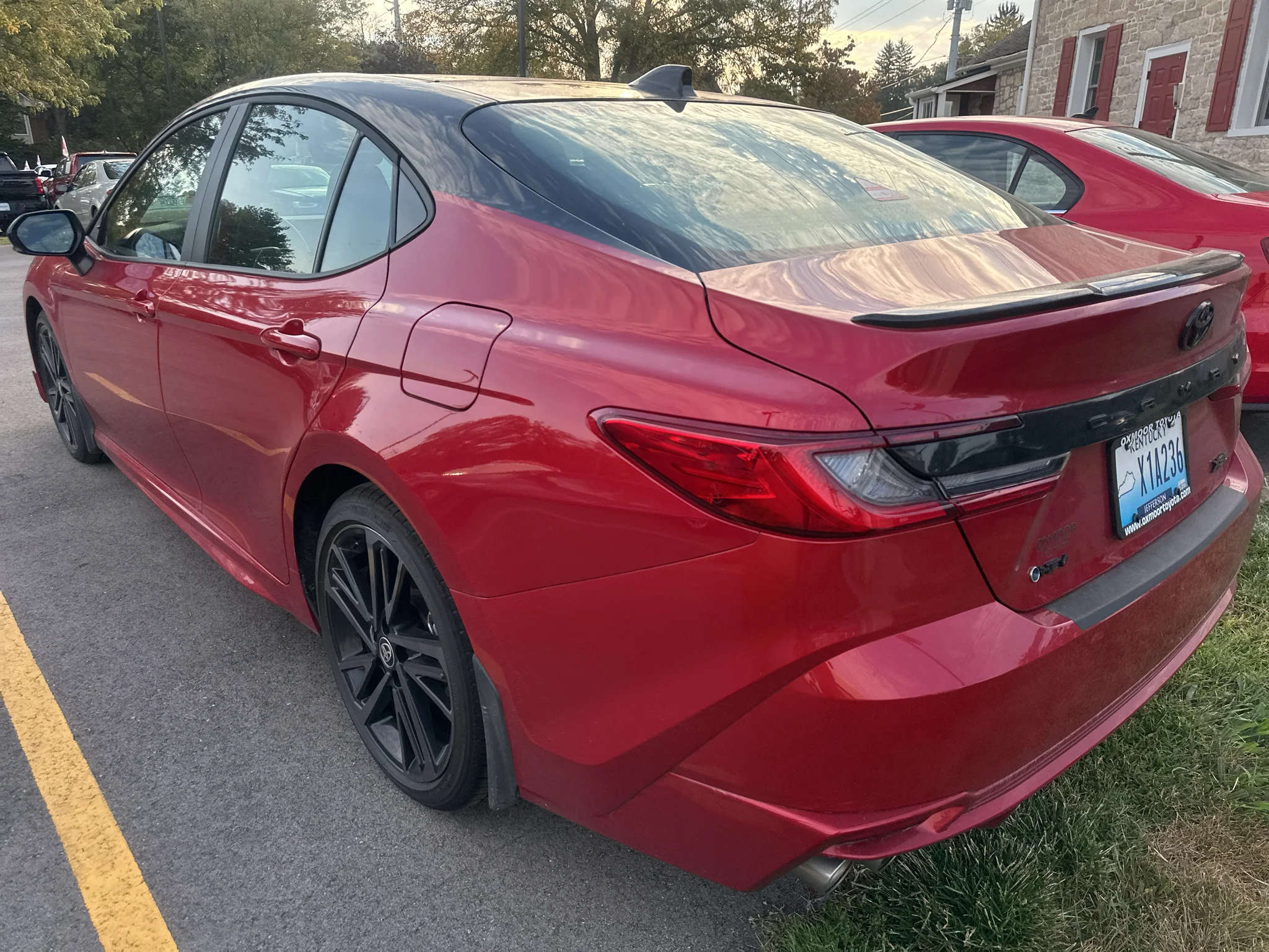 Used 2026 Supersonic Red w/Midnight Black Metallic Roof Toyota XSE image 6