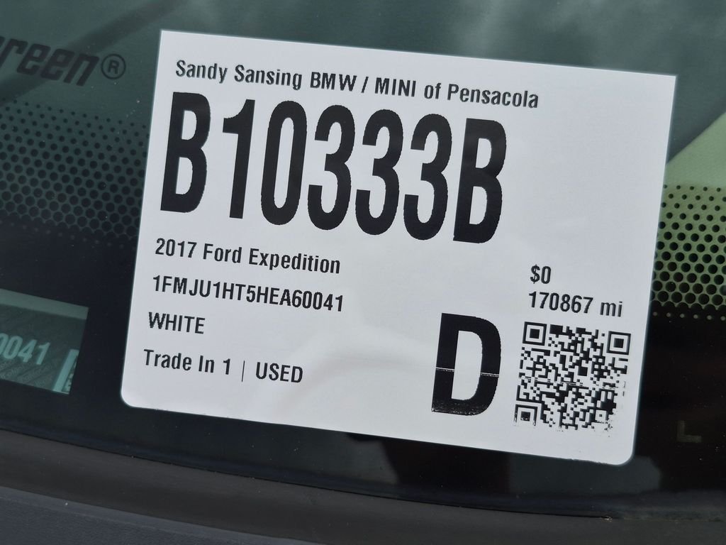 Used 2017 White Platinum Clearcoat Metallic Ford XLT image 6