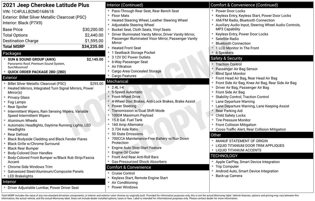 Used 2021 Silver Jeep Latitude Plus image 15
