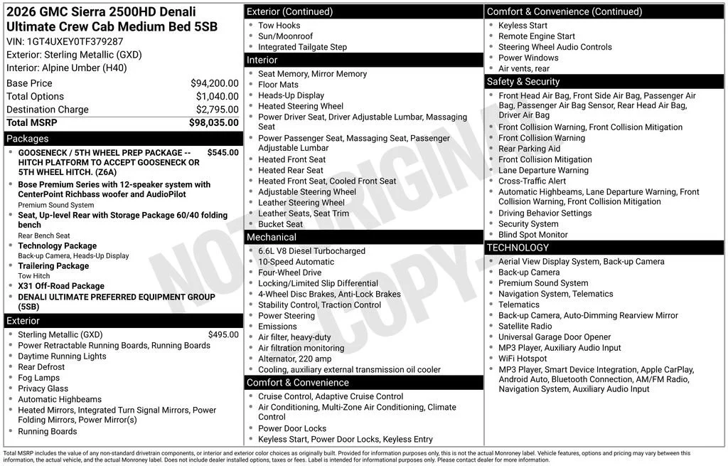 2026 GMC Sierra 2500HD Denali Ultimate - Photo 6