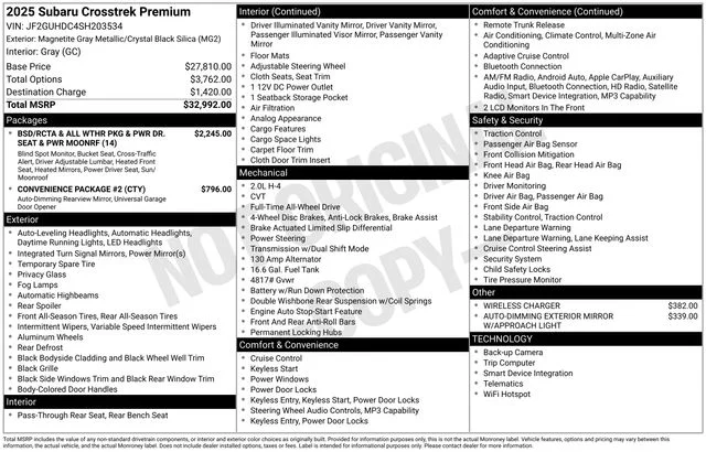 Used 2025 Gray Subaru Premium image 38