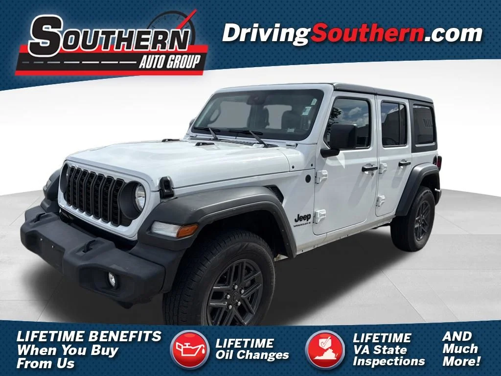 Used 2024 White Jeep Sport S image 1