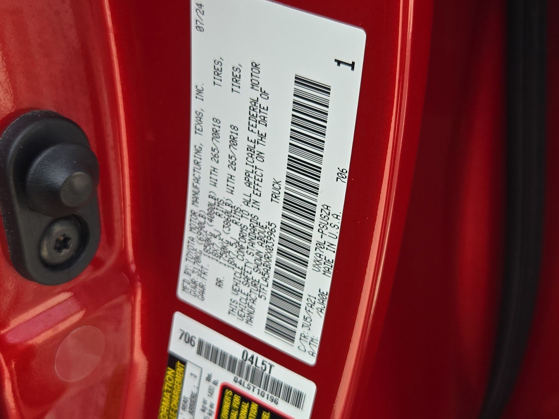 Used 2024 Red Toyota SR5 image 32