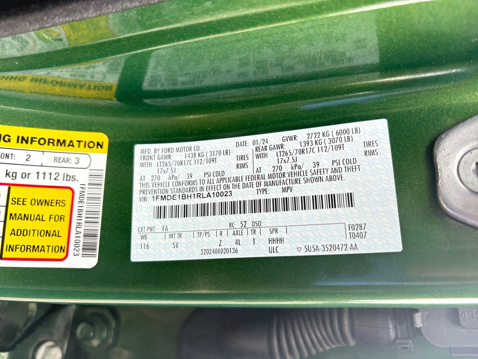 Used 2024 Green Metallic Ford Black Diamond image 24