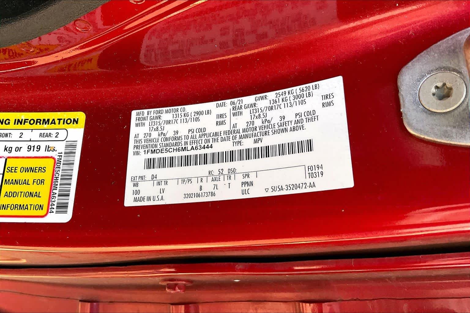 Used 2021 Rapid Red Metallic Tinted Clearcoat Ford Big Bend image 33