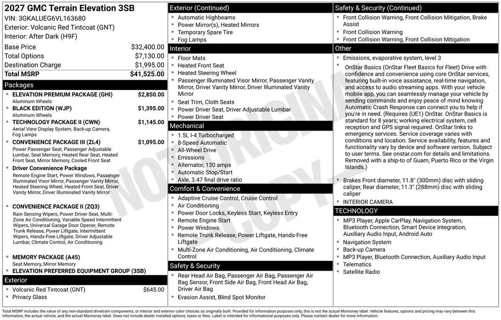 2027 GMC Terrain Elevation - Photo 16