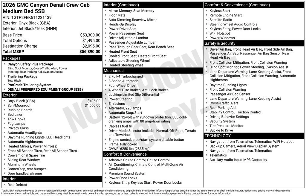 2026 GMC Canyon 4WD Denali Crew Cab Short Box's photo