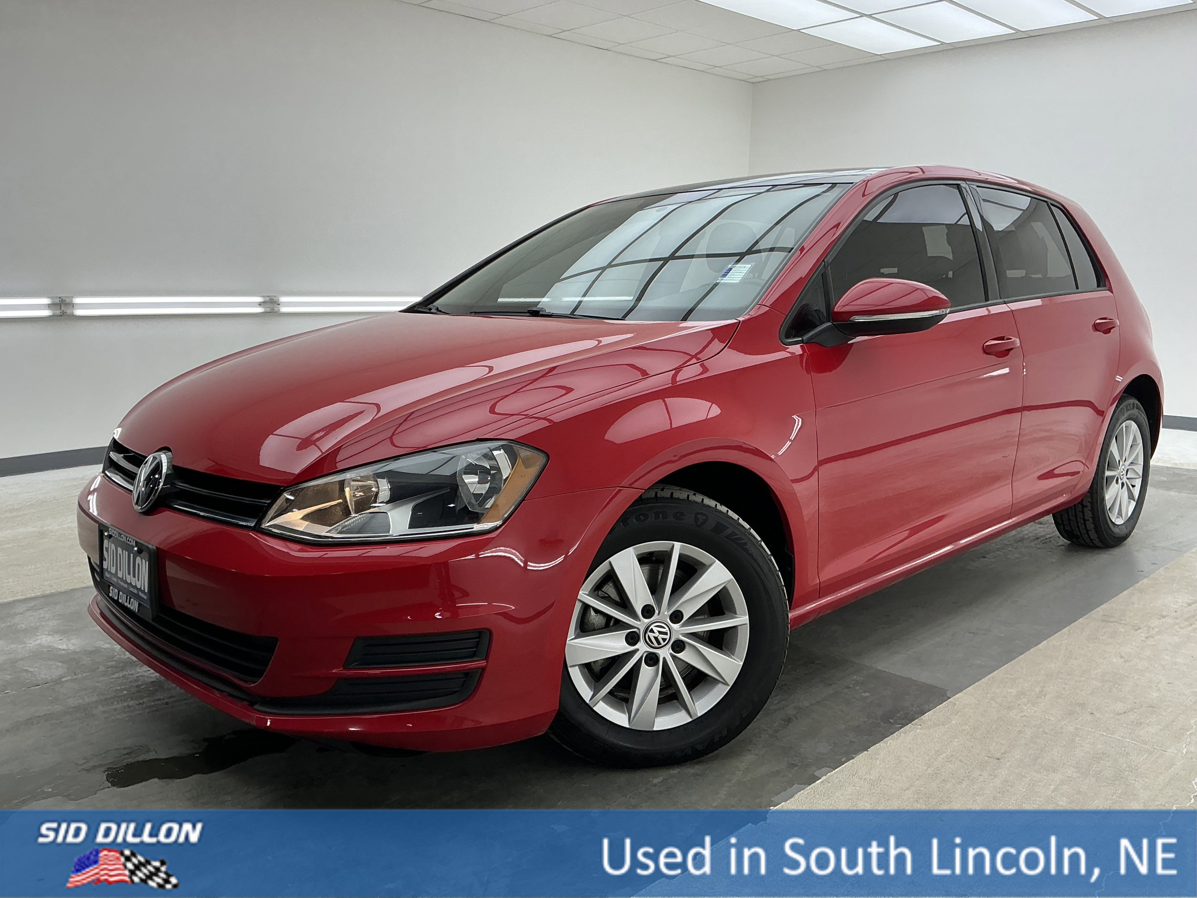 Red 2016 Volkswagen Golf TSI SEL 4-Door FWD Hatchback Front-Wheel Drive Automatic
