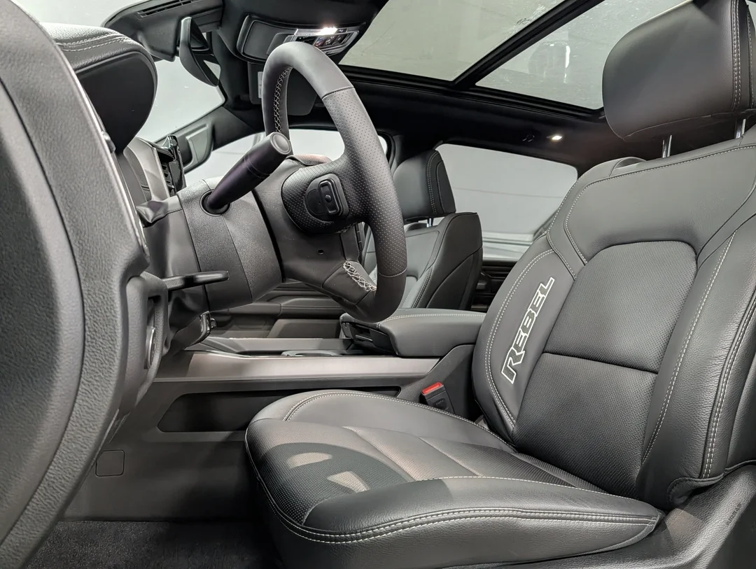 New 2026 Grey RAM Rebel - - 4x4 - Panoramic Sunroof - Surround View Camera - Ventilated Seats & More! image 14