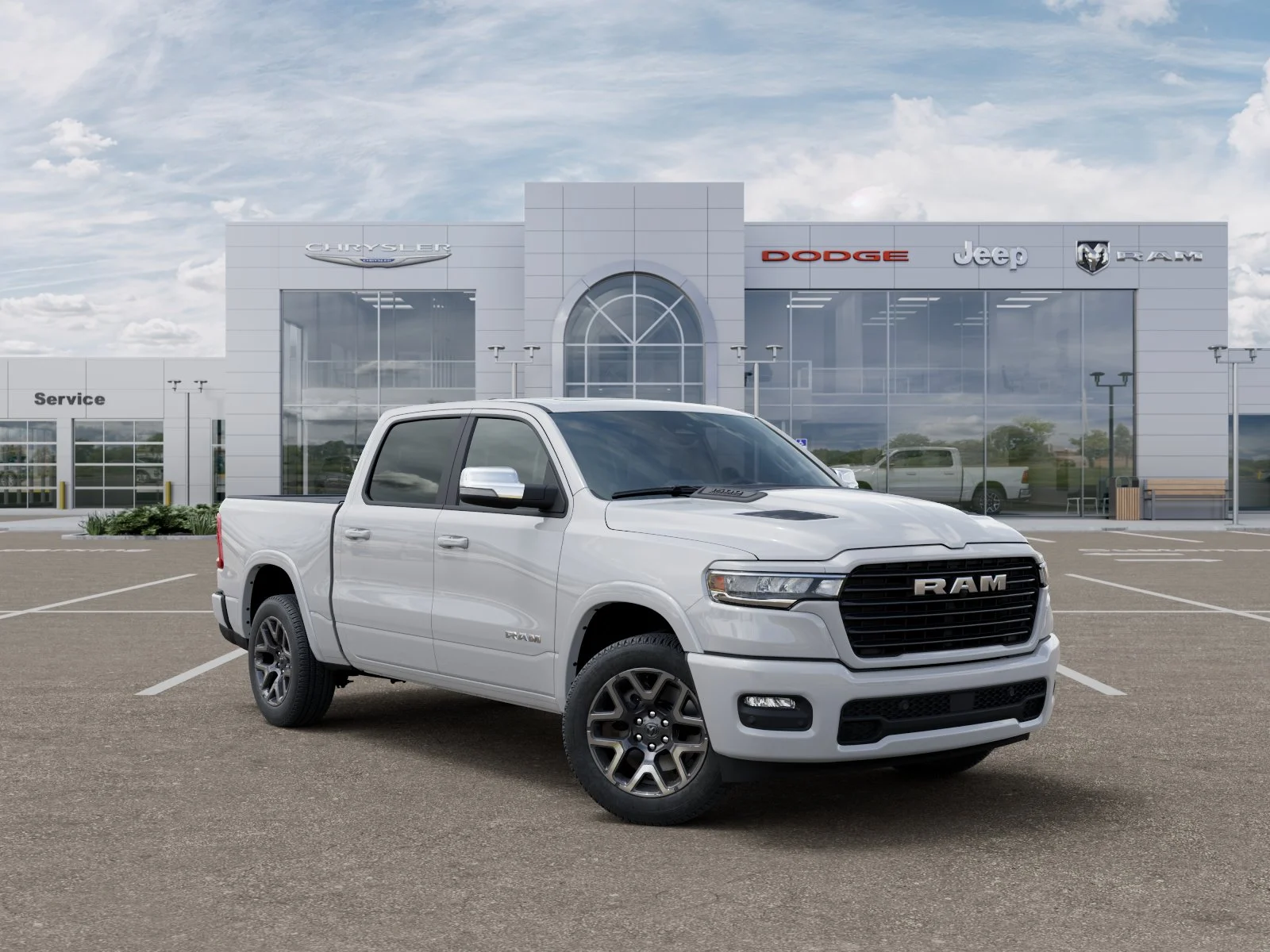 New 2026 Bright White Clear-Coat Exterior Paint RAM Laramie image 44