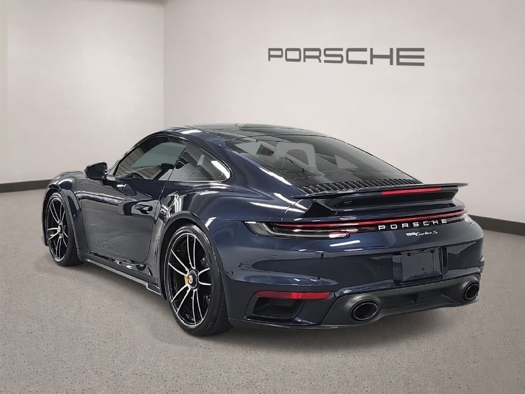 Certified Used 2021 Blue Porsche Turbo S image 3