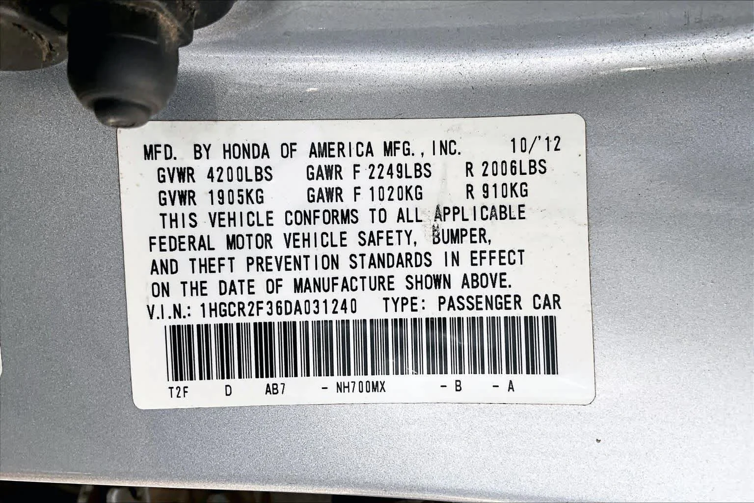 Used 2013 Alabaster Silver Metallic Honda LX image 32