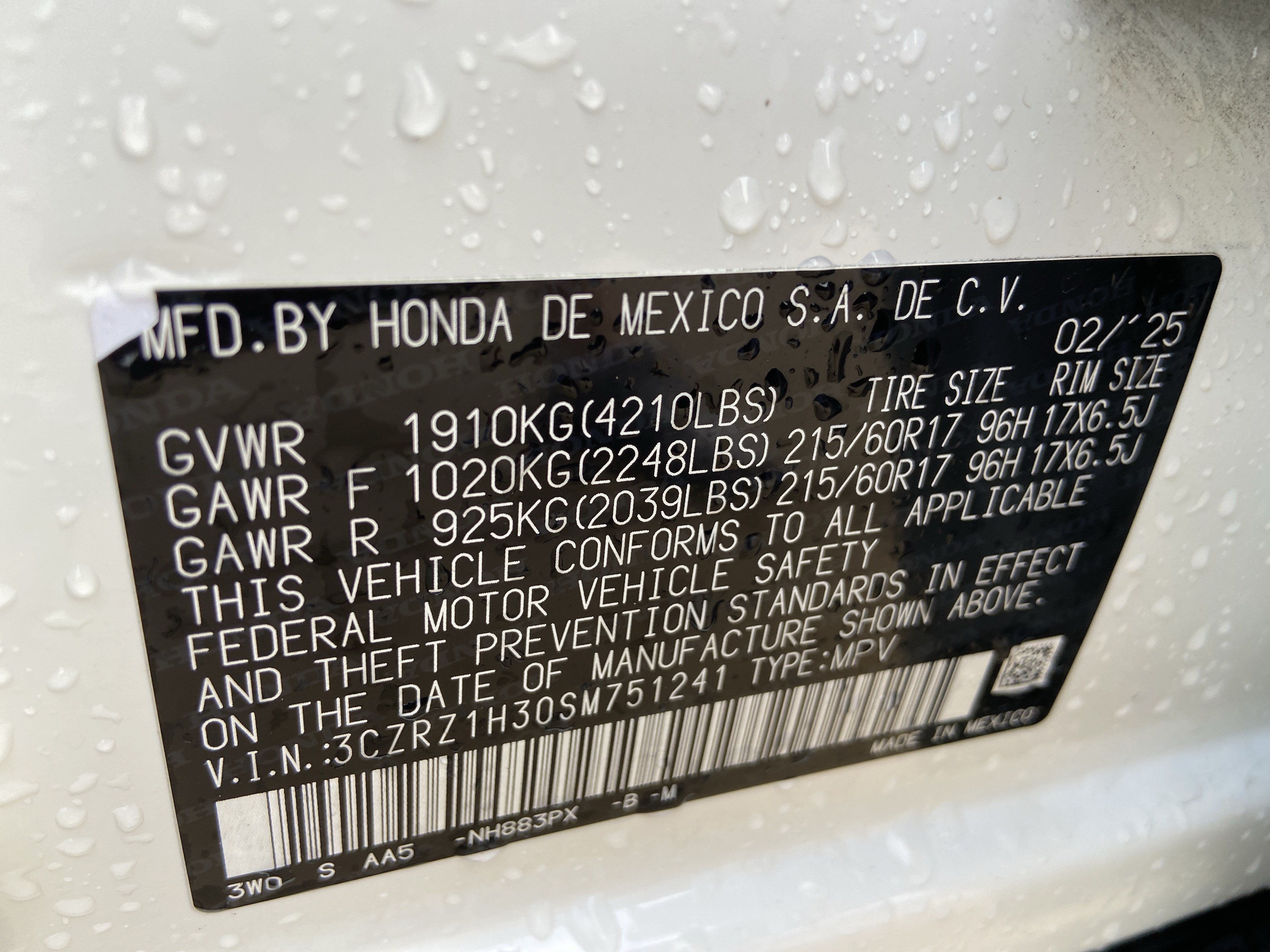 Used 2025 Platinum White Pearl Honda LX image 33