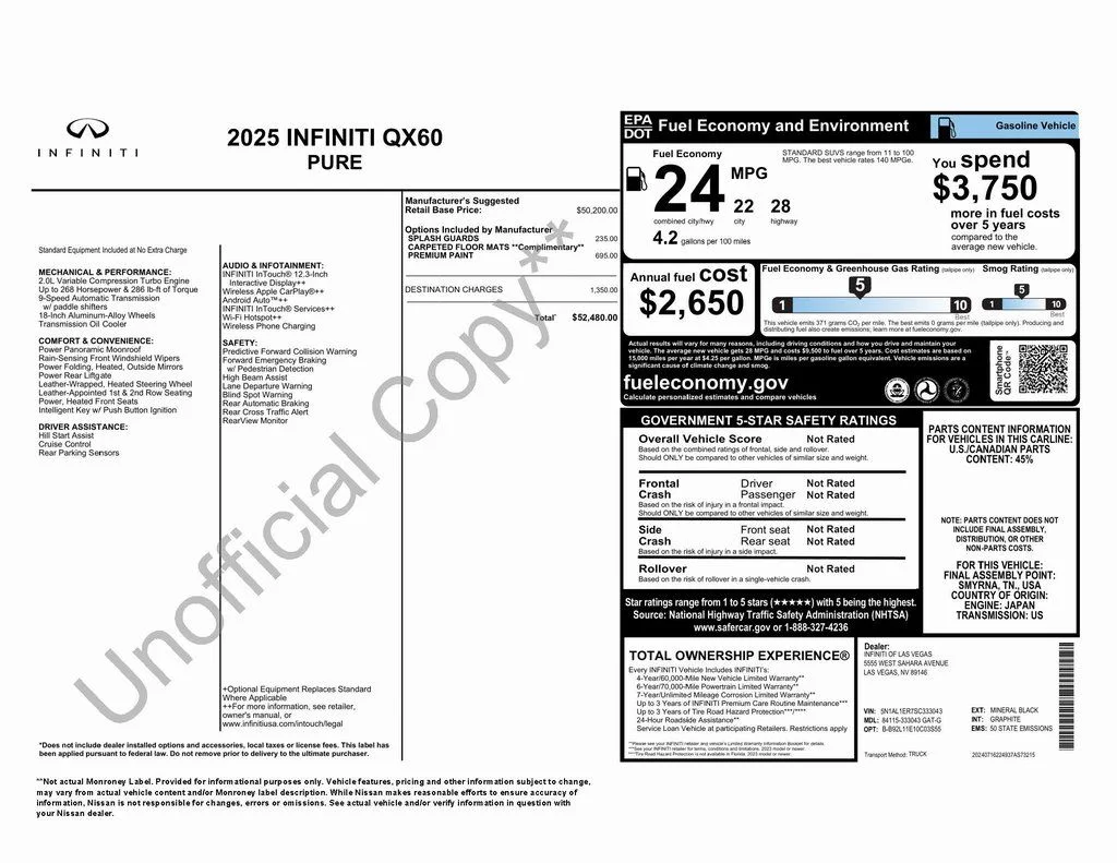 Used 2025 Mineral INFINITI PURE image 2