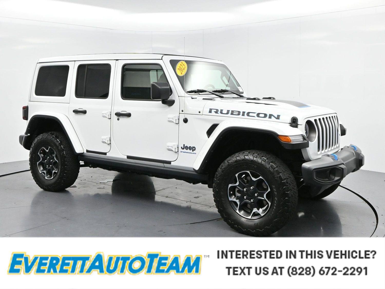 Used 2023 Bright White Clearcoat Jeep Rubicon image 1