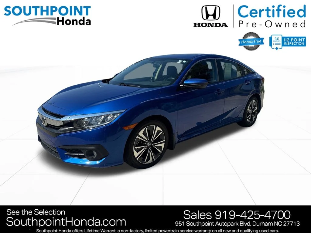 Certified Used 2018 Aegean Blue Metallic Honda EX-T image 3