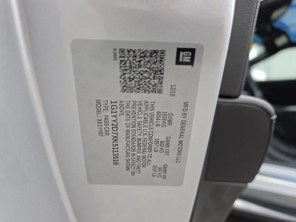 Certified Used 2019 Blade Silver Metallic Chevrolet Grand Sport image 33