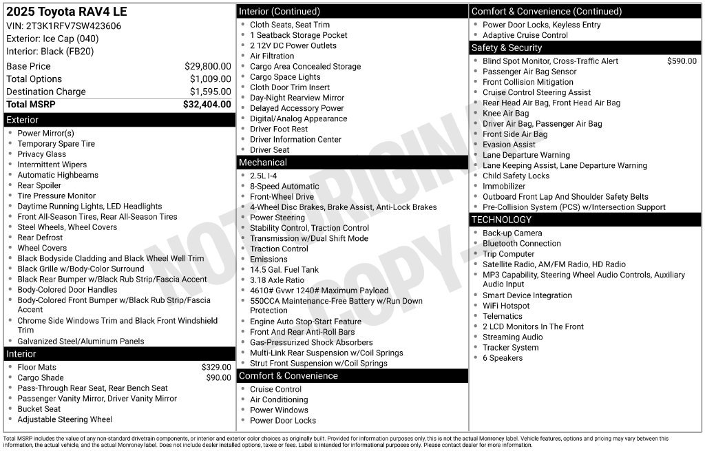 Certified Used 2025 White Toyota LE image 6