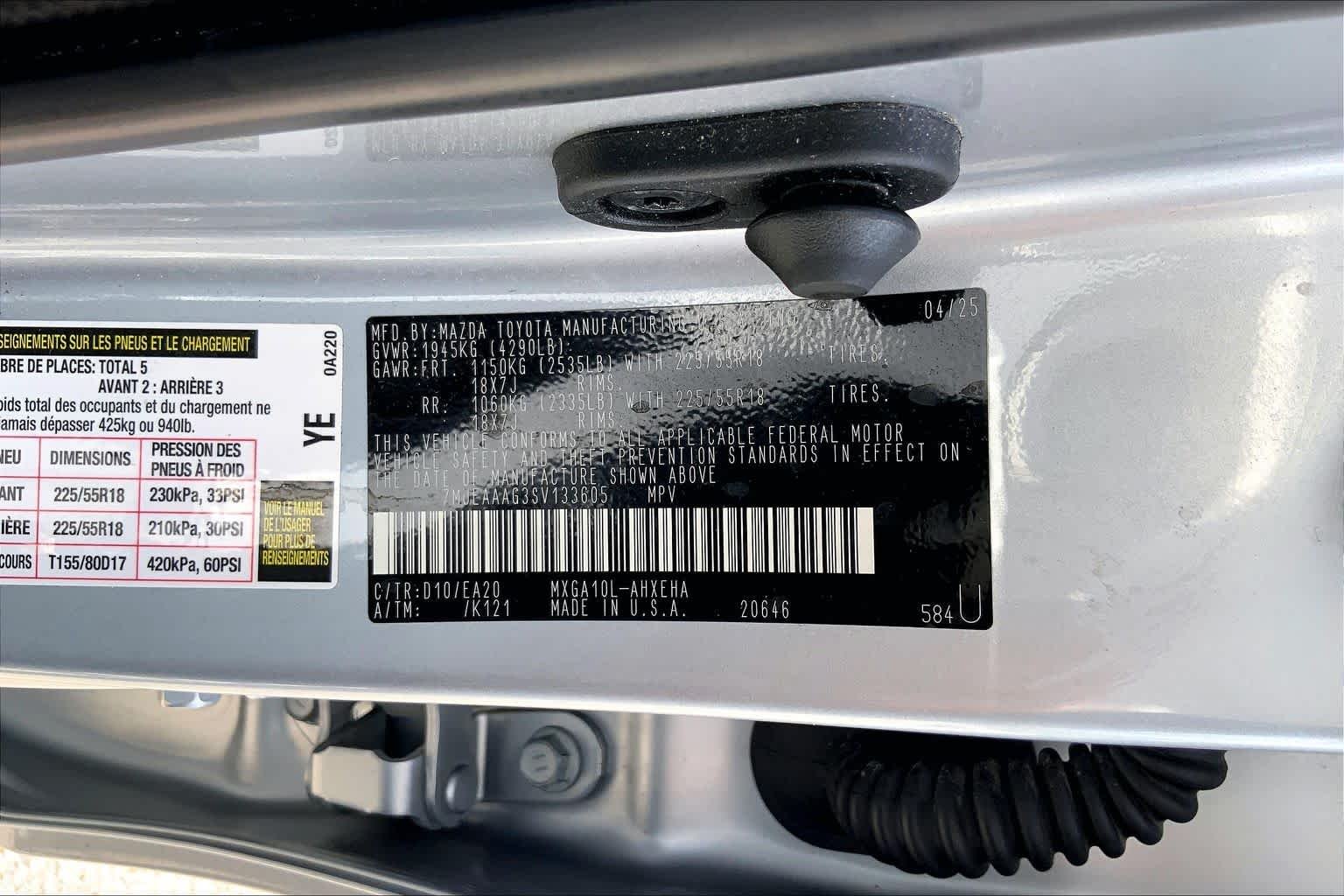 Used 2025 Sonic Silver Toyota XLE image 36