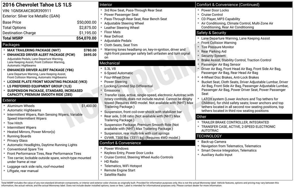 Used 2016 SILVER ICE METALLIC Chevrolet LS image 6