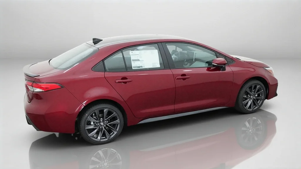 New 2027 Ruby Flare Pearl with Inked roof Toyota SE image 8