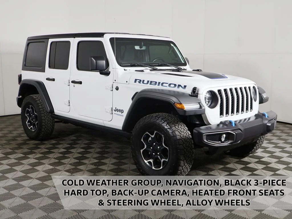 Used 2022 White Jeep Unlimited Rubicon 4xe image 10