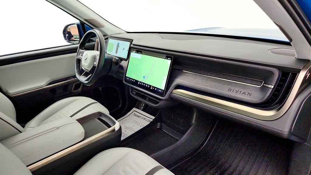 Used 2024 Rivian Blue Rivian Adventure Dual-Motor Large Pack w/ Ocean Coast Vegan Leather image 24