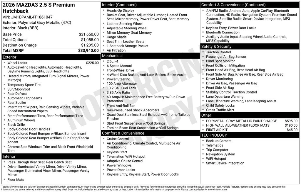 New 2026 Polymetal Gray Metallic Mazda 2.5 S Premium image 7