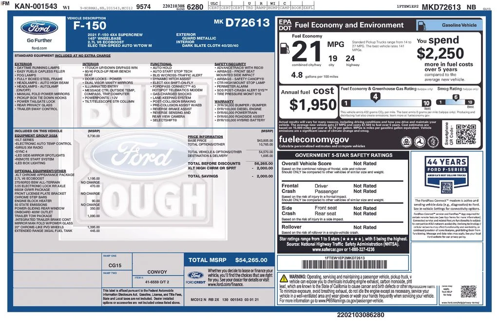 Used 2021 Guard Metallic Ford XLT image 34