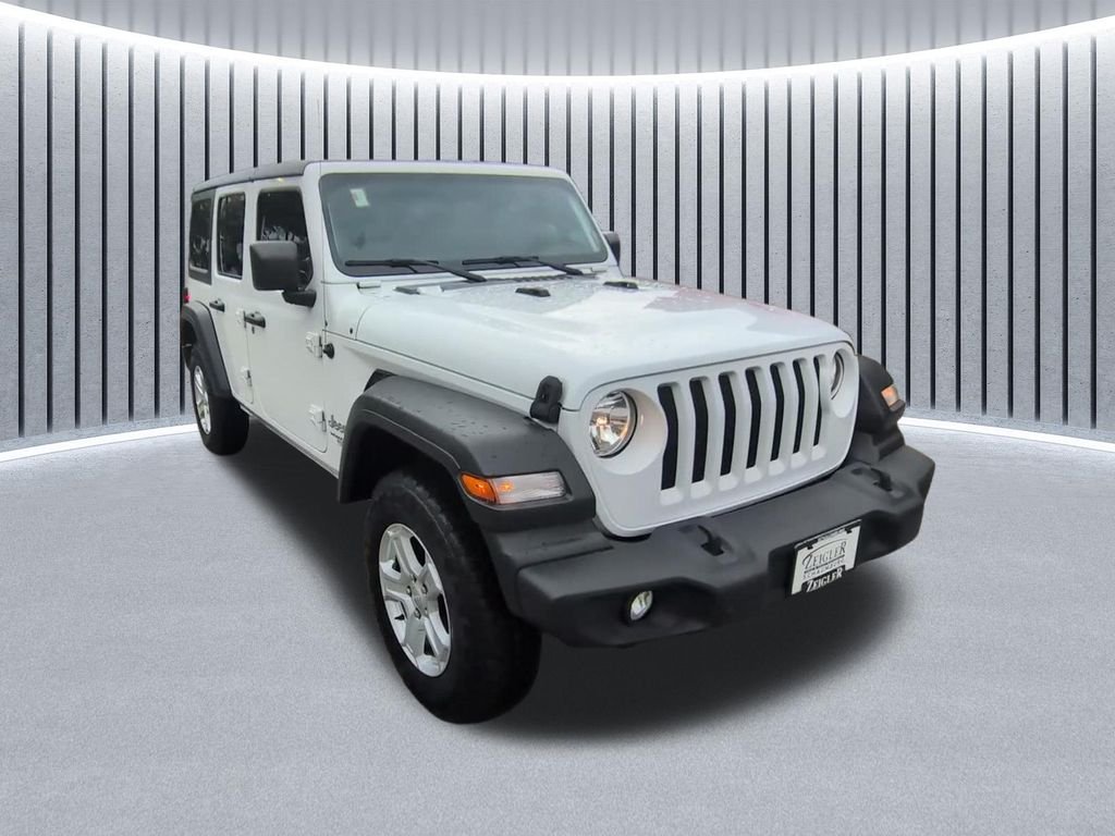 Used 2020 White Jeep Unlimited Sport S image 1