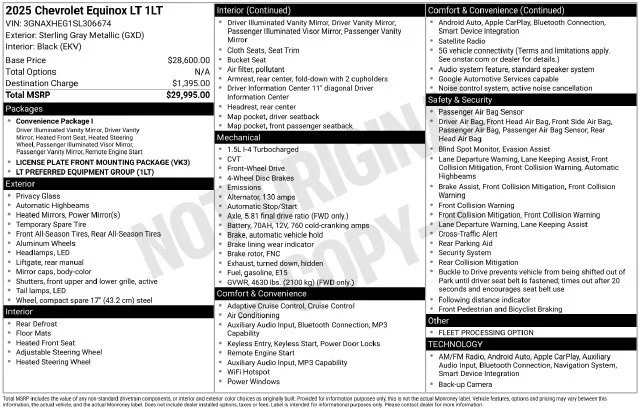 Used 2025 Sterling Gray Metallic Chevrolet LT image 30