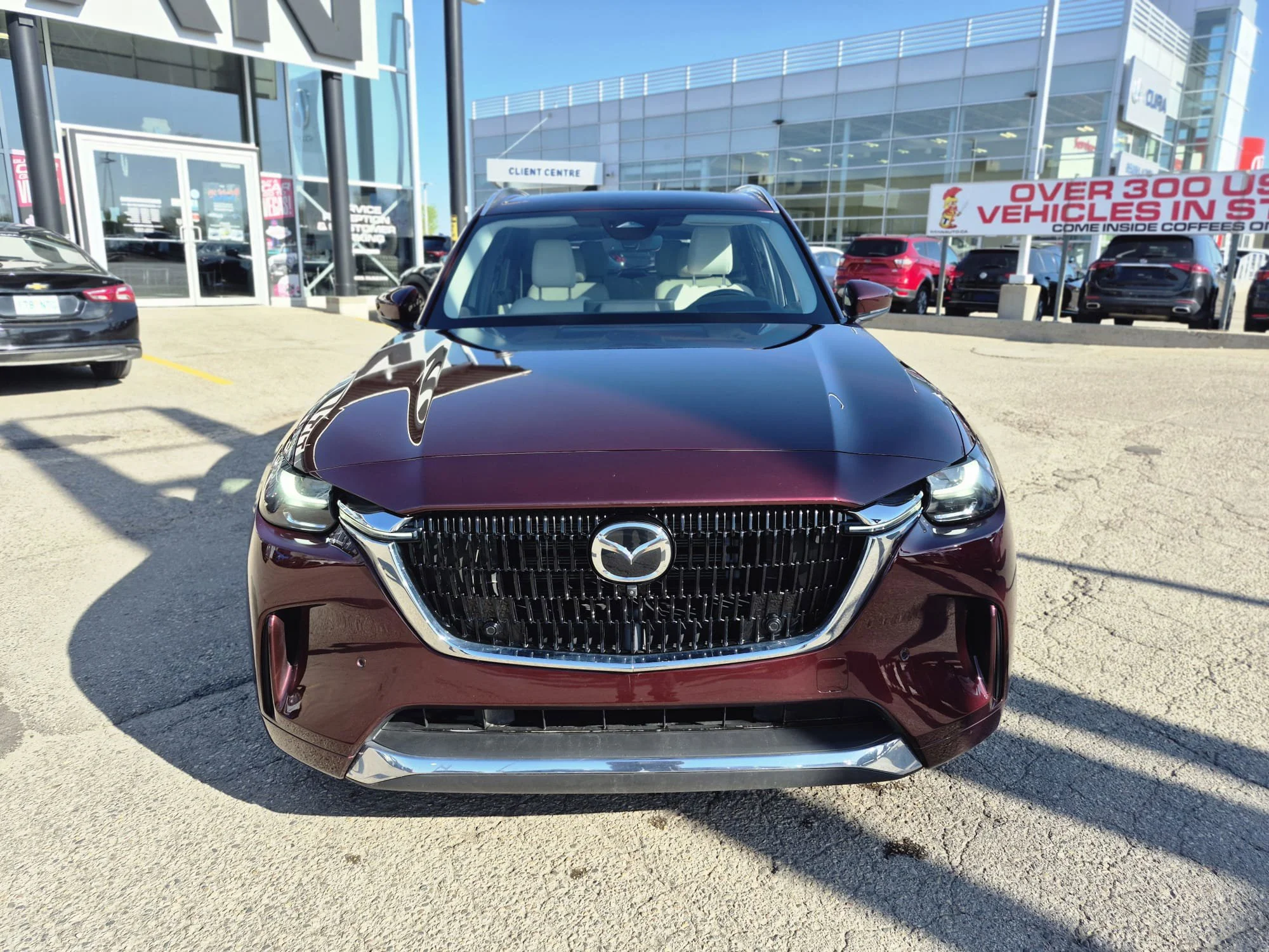 Certified Used 2024 Artisan Red Metallic Mazda Signature AWD*7 Pass | Adaptive Cruise | Nav | 360 Cam | Cooled Leather | Pano Roof | Htd Wheel image 4