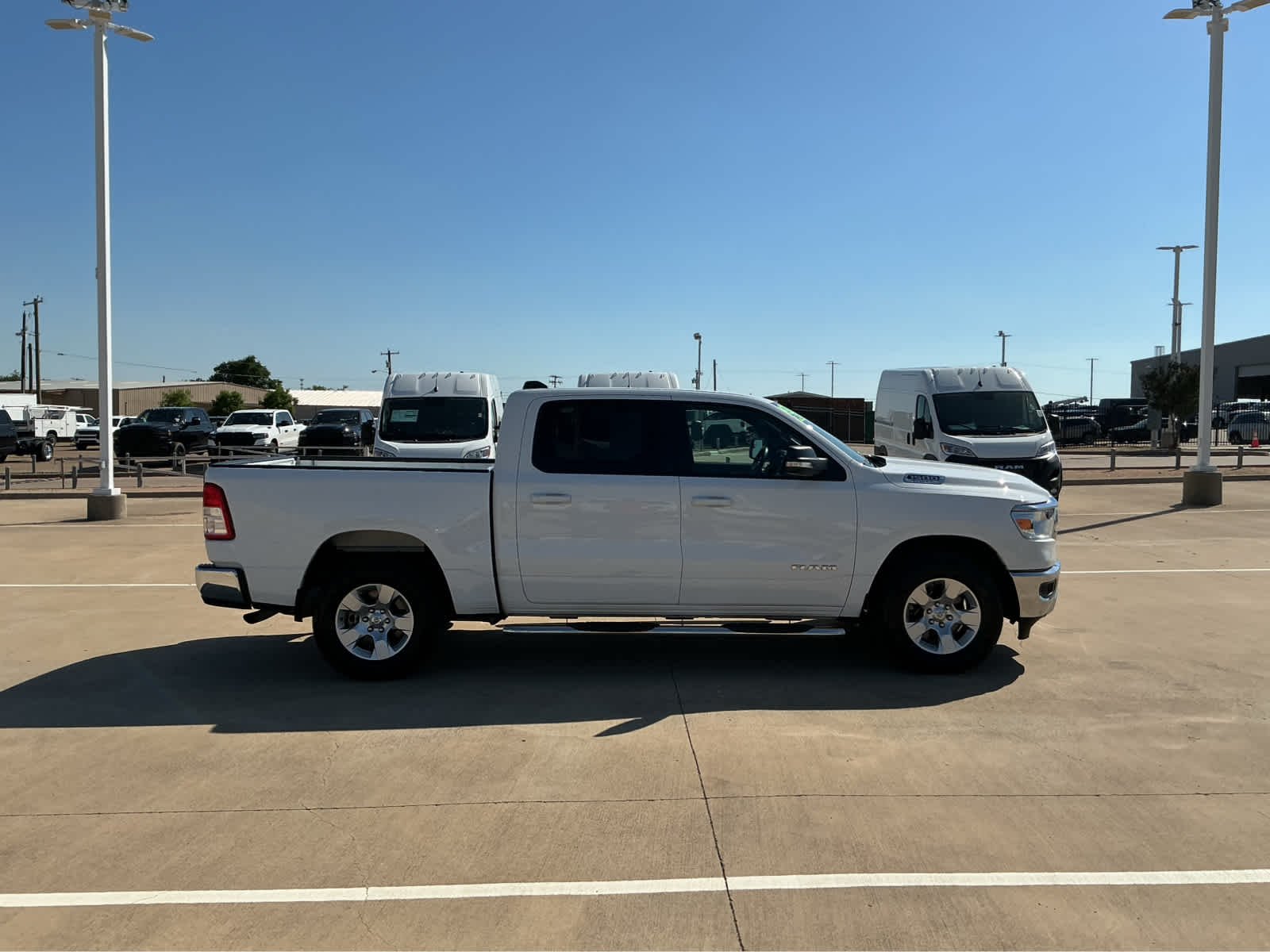 Used 2022 Bright White Clearcoat Ram Lone Star image 5