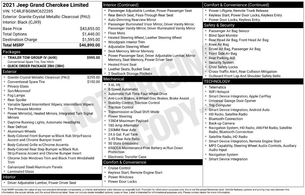 Used 2021 Gray Jeep Limited image 1