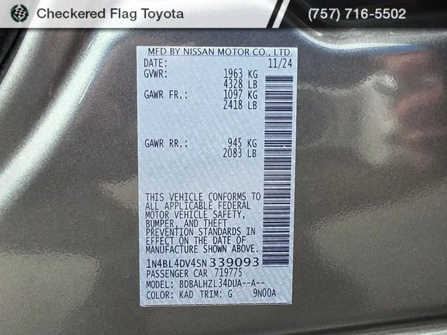 Used 2025 Gun Metallic Nissan 2.5 SV image 29