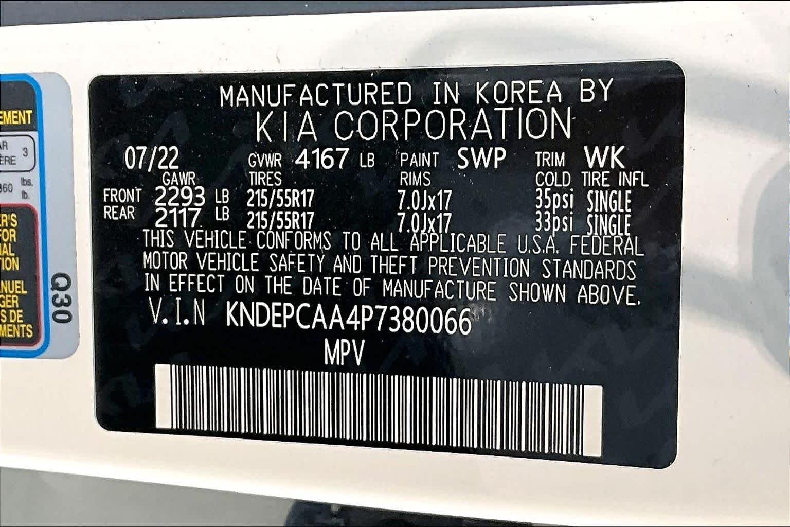 Used 2023 Snow White Pearl Kia LX image 33
