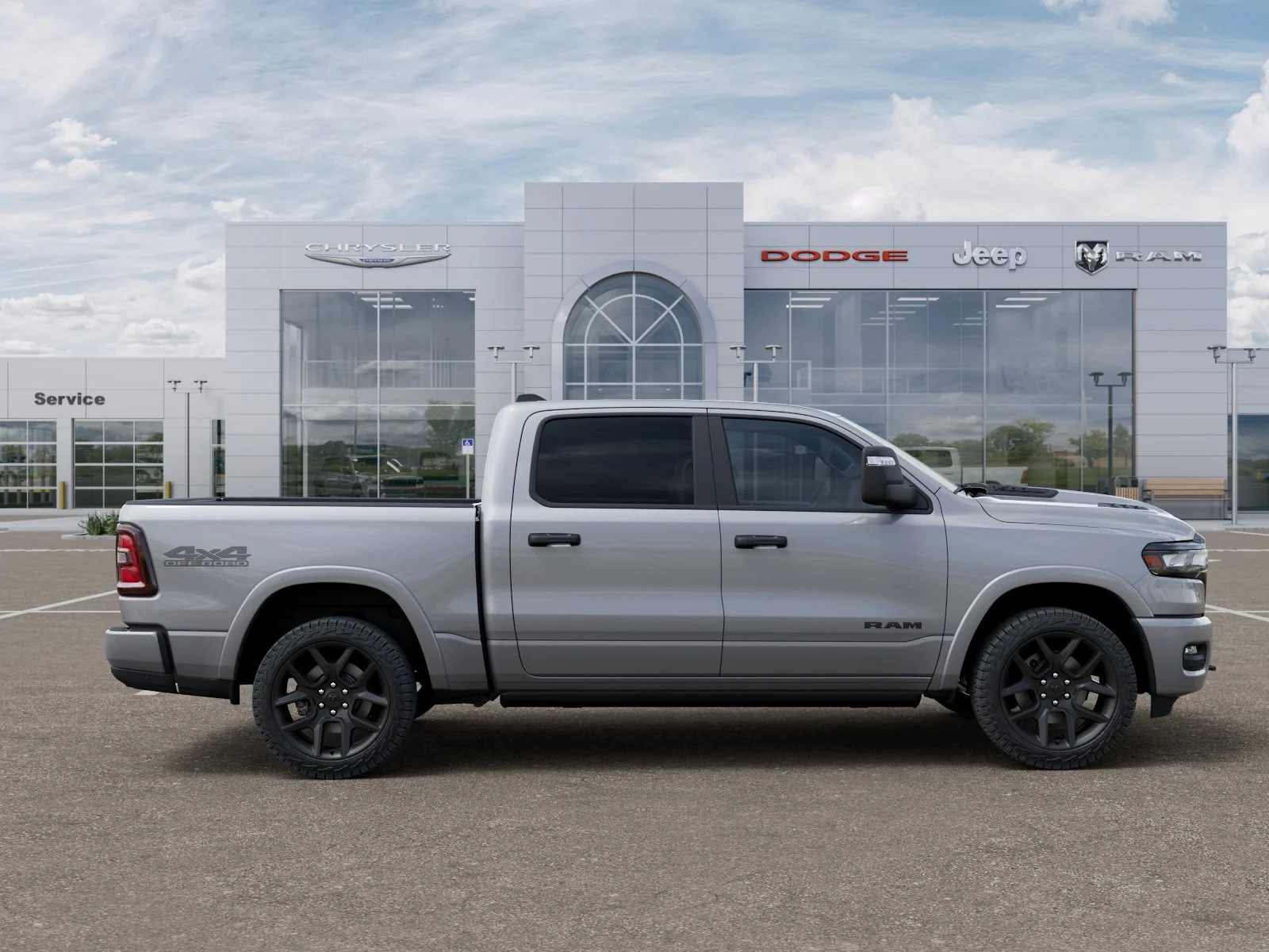 New 2025 Billet Silver Metallic Clear-Coat Exterior Paint RAM Laramie image 37