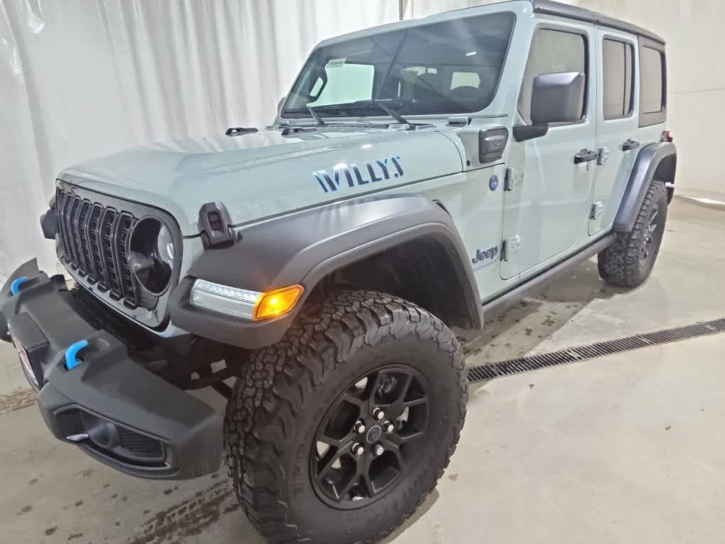 Used 2024 Jeep Wrangler 4xe Willys 4XE with VIN 1C4RJXN63RW166906 for sale in Oakland, ME