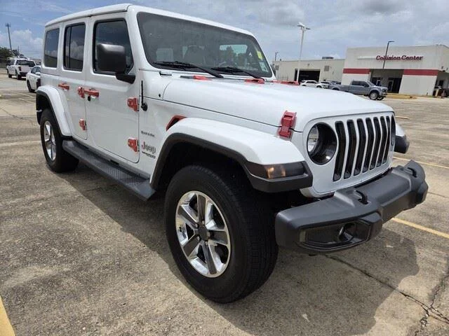 Used 2021 Bright White Clearcoat Jeep Unlimited Sahara image 7