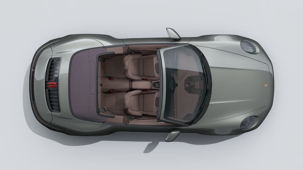 New 2026 Aventurine Green Metallic Porsche Carrera 4S Cabriolet image 5