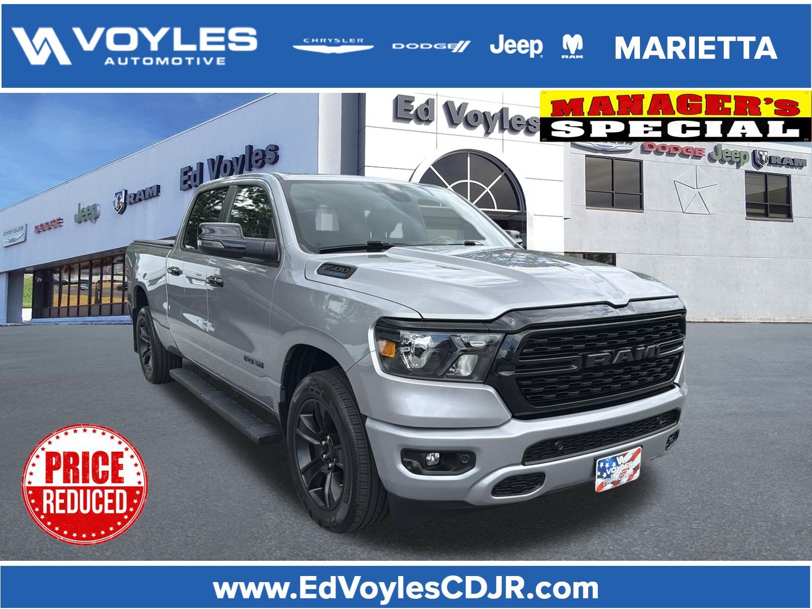 Used 2023 Billet Silver Metallic Clearcoat Ram Big Horn image 1