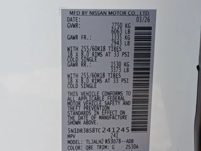 Used 2026 White Nissan SV image 30