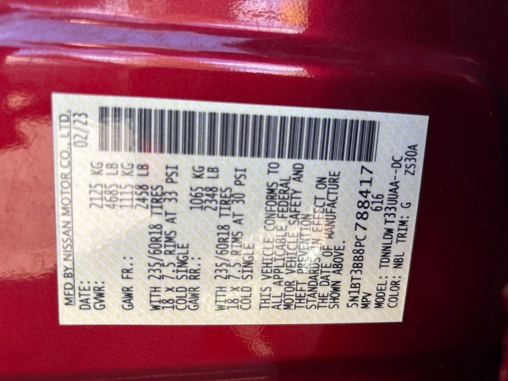 Used 2023 Red Nissan SV image 11