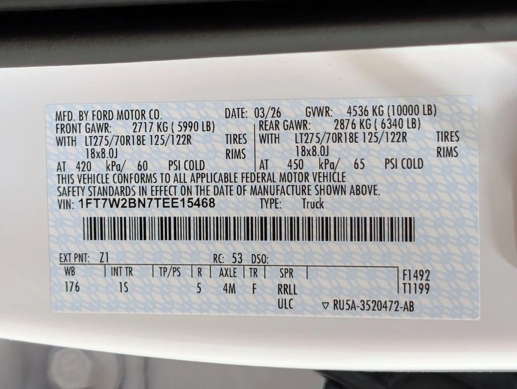 New 2026 Oxford White Ford F-250® XL image 27