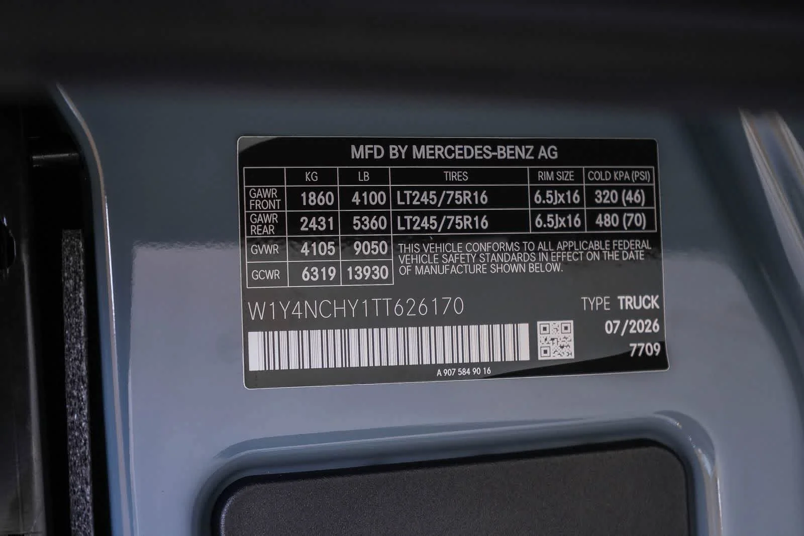 New 2026 Blue Gray Mercedes-Benz Cargo 170WB High Roof RWD 2.0L I4 Diesel Turbo HO image 36
