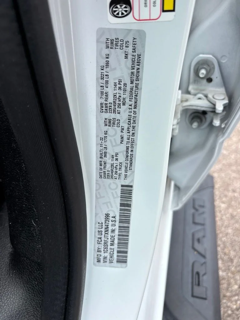 Used 2022 Bright White Clearcoat Ram Laramie image 45